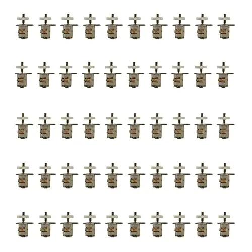 BAENRCY 50pcs 3-5V DC 2 Phase 4 Wire Dia 6mm DC Stepper Motor Micro Stepping Motor for Digital Products Camera Size 6x15.5mm