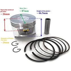 ITACO Piston Kit Ring Set Pin & Clip Assy 13101-ZF6-W00 for Honda GX390 GXV390 13hp 88MM Lawnmower Trimmer Motor Engine