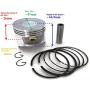 ITACO Piston Kit Ring Set Pin & Clip Assy 13101-ZF6-W00 for Honda GX390 GXV390 13hp 88MM Lawnmower Trimmer Motor Engine