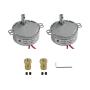 CHANCS TYC-50 110V Synchronous Motor 15-18RPM with Electric Motor 7mm Flexible Coupling Connector Turntable Gear Box Syncro Flame Motor for Home Electric Fireplace 2PCS