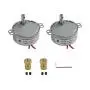 CHANCS TYC-50 110V Synchronous Motor 15-18RPM with Electric Motor 7mm Flexible Coupling Connector Turntable Gear Box Syncro Flame Motor for Home Electric Fireplace 2PCS