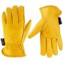 KIM YUAN Leather Work Gloves Perfect for Gardening/Cutting/Construction/Motorcycle, Men & Women 1 Pair
