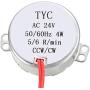 uxcell Synchronous Motor AC 24V 5-6RPM 50-60Hz CCW/CW 4W Reduction Gear Motor