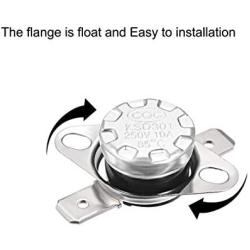 uxcell KSD301 Thermostat 85°C/185°F 10A Normally Closed N.C Adjust Snap Disc Temperature Switch 5pcs