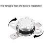 uxcell KSD301 Thermostat 85°C/185°F 10A Normally Closed N.C Adjust Snap Disc Temperature Switch 5pcs