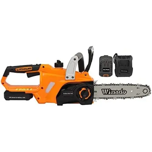 Electric Motor Saw.20V 10in 2.0AH Cordless Lithium Battery with Fast Charging Dock Charging Saw Orange