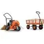 SuperHandy Leaf-Snow Blower Wheeled Walk Behind 7HP 212cc 4 Stroke OHV Motor & Wagon Utility Cart Hand Truck Manual [Bundle Deal]