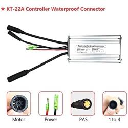Ebike Controller System 22A Controller and LED880 Display WP Connector Conversion Kit for 500W/750W 36V/48V brushless Geared hub Motor