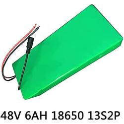 Wnicek 48V 6Ah E-Bike Lithium-ion Battery 13S 2P 6000mAh Electric Scooter Battery Pack Rechargeable Waterproof Li Battery Pack Suitable for 200W 250W 350W 500W 750W 1000W Motor with Charger