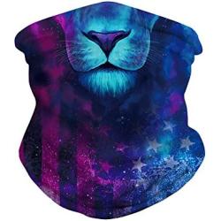 LACOMA Unisex Seamless Rave Bandana Neck Gaiter Tube Mask Headwear, Motorcycle Face Mask for Men Women Face Scarf