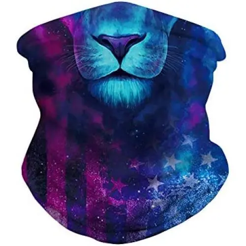 LACOMA Unisex Seamless Rave Bandana Neck Gaiter Tube Mask Headwear, Motorcycle Face Mask for Men Women Face Scarf