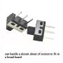 Boscoqo Mini Slide Switch 3 Pin 2 Position Subminiature Easy Solder Definite Level Action Durable Construct SPDT High Knob Vertical Toggle Panel Mount 6 PCS for 3D Printer Bread Board Power Control