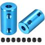 uxcell 5mm to 5mm Bore Rigid Coupling Set Screw L25XD14 Aluminum Alloy,Shaft Coupler Connector,Motor Accessories,Blue,2pcs