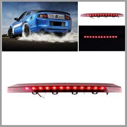 For Ford 1999-2004 Mustang Rear Third 3rd Brake LED Light Center High Mount Stop Light Reverse Light Lamp Cargo Lights Replacement (Red)