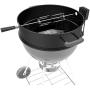 Universal BBQ Grill Rotisserie Kit for 22.5 Inch Kettle Grill and Charcoal/Gas Grills: Kettle Rotisserie Ring, Extendable Spit Rod (27