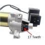 Fullas Electric Starter Motor 17 Teeth JQ170 Compatible with MTD Cub Cadet Troy Bilt Snowblower Snow Thrower Replacement 951-10645, 951-10645A, 751-10645, 751-10645A