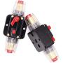 20A Audio Inline Circuit Breaker Reset Fuse PowMr Reset ，0-8 Gauge 20 amp Fuse Holder with Manual Reset for 12V-24V DC Car Audio, Stereo Switch and Solar Inverter System (2 Pack)