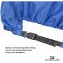 Explore Land Outboard Motor Cover - Waterproof 600D Heavy Duty Boat Engine Hood Covers - Fit for Motor up to 25 HP, Blue