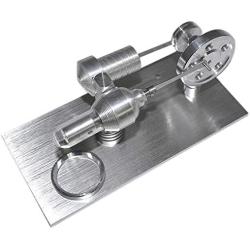 YADSHENG Engine Toy Model DIY Hot Air Stirling Engine Motor Model Electricity Generator Balance Stirling Engine Science Experiment Kit Toy Engine Model (Color : Silver, Size : One Size)