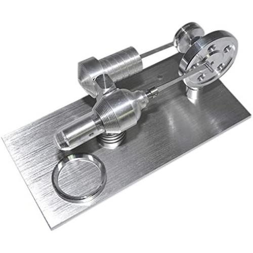 YADSHENG Engine Toy Model DIY Hot Air Stirling Engine Motor Model Electricity Generator Balance Stirling Engine Science Experiment Kit Toy Engine Model (Color : Silver, Size : One Size)