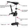 Funchic Boat Trolling Motor 12V 65LB Electric Outboard Motor 1420 RPM Propeller Boat Engine for Trolling Fishing Boats (65LB)
