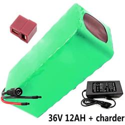 Jieoto E-Bike Battery 36V 12AH E-Bike Lithium Battery Pack Electric Bicycle Battery with Charger and BMS, for Electric Bicycle Moped 200W~800W Motor