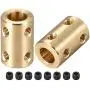 uxcell 8mm to 8mm Bore Rigid Coupling Set Screw L22XD14 Copper,Shaft Coupler Connector,Motor Accessories,2pcs