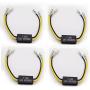Taiss 4pcs Motorcycle LED Load Resistor Flasher, LED Turn Signal Fix Error Flash Controller Lamp Fault Eliminator.