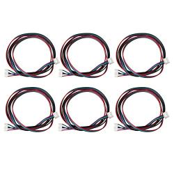 RLECS 6PCS 1M 39.4 Inch Stepper Motor Cables Lead Wire HX2.54 4 Pin to 6 Pin 3D Printer Parts