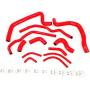 Fit Toyota MR2 MK1 AW11 Chassis 84-89 4A-GE Engines Manual Transmissions Silicone Radiator Coolant Hose Kit (Red)