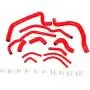 Fit Toyota MR2 MK1 AW11 Chassis 84-89 4A-GE Engines Manual Transmissions Silicone Radiator Coolant Hose Kit (Red)