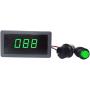 uniquegoods 6V 12V 24V Digital Display LED DC Motor Speed Controller PWM Stepless Speed Control Switch HHO Driver - Black CCM5D Green