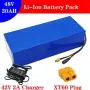 Wnicek 48V 20AH Lithium-Ion Battery 20000mAh 13S 4P Ebike Rechargeable Battery Pack with BMS and Charger Fits for 200W - 1000W Motors