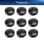 Heyiarbeit Carbon Brush Holder Caps 21mm O.D. 8.45mm Thickness Electric Motor Brush Cover Plastic Fitting Thread Black 10pcs