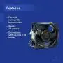 EvertechPRO WR60X26866 Evaporator Fan Motor Replacement for GE Refrigerator WR02X13733 WR60X10341 WR60X10356 WR60X24303