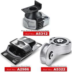 A-Premium 3PCS Engine Motor Transmission Mount Compatible with Ford Focus 2008 2009 2010 2011 2.0L L4 A5312 A5322 A2986