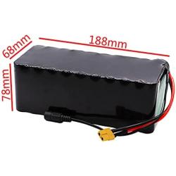 Wnicek 36V 12Ah Lithium Battery Pack Waterproof PVC Rechargeable Battery Suitable for 200W-750W E-Bike Motors for Electric Bicycle Moped Scooter Electric Tools with Charger