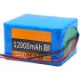 Jieoto 24V 12Ah E-Bike Battery 6S 5P 12000mAh Waterproof PVC Battery Pack Electric Scooter Rechargeable Battery with 2A Charger Fit for 350W-50W Ebike Motor