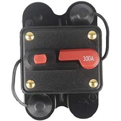 WOHHOM 300Amp Circuit Breaker Manual Reset Fuse holder, 30A-300A 12V-24V DC Protection Reset Fuse for Trolling Motor Auto Car Marine Boat Stereo Audio Inline Fuse Inverter (300A)