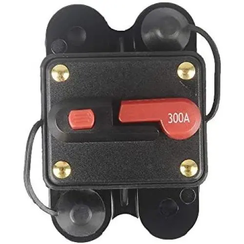 WOHHOM 300Amp Circuit Breaker Manual Reset Fuse holder, 30A-300A 12V-24V DC Protection Reset Fuse for Trolling Motor Auto Car Marine Boat Stereo Audio Inline Fuse Inverter (300A)