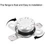 uxcell KSD301 Thermostat 55°C/131°F 10A Normally Open N.O Adjust Snap Disc Temperature Switch for Microwave,Oven,Coffee Maker 5pcs