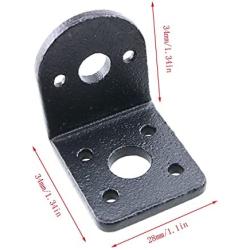 E-outstanding 2 Pcs DC Gear Motor Bracket Fixed Mounting Holder with 20 Round Head Screws Right Angle Gear Reduction Motor Holder L-Shape Fixed Seat, 25mm