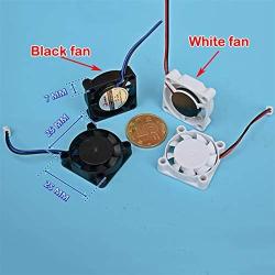 Pangocho Jinchao-Dc Motor Mini Micro Tiny Cooling Fan Max Airflow Rate, Ultra-Miniature Brushless Fan Electric DC 5V 6V, Mute High Large Air Volume, Easy to Install (Speed(RPM) : 1PCS Black Fan)