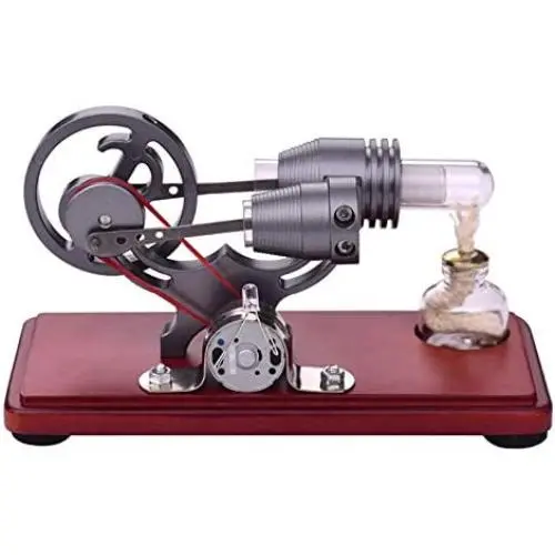 Moteur Stirling d'Air Retro Style Modèle Educatif, Générateur Électrique, Kit d'Expérimentation Scientifique (Flywheel) - Gris - Un Seul Taille Moteur Stirling d'Air Retro Style Modèle Educatif, Générateur Électrique, Kit d'Expérimentation Scientifique (Flywheel) - Gris - Un Seul Taille