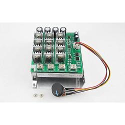 IRUI Motor Speed Control Driver Board 9V-55V 60A 3000W PWM Controller DC 12V 24V 36V 48V Variable Volt Regulator Pulse Width Governor LED Indicator Switch High Power