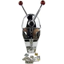 NEWMAIX Universal Boat Dual Lever Throttle Control,Marine Top Mount Twin Lever Engine Control Zinc Alloy Dual Handle Shift for Any Type of Boat with Outboard Inboard or I/O Power