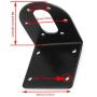 DGZZI Gear Reduction Motor Holder 1Set Black 37mm DC Geared Motor Mounting L Shaped Bracket with 6mm Hexagonal Coupling and Mounting Screws