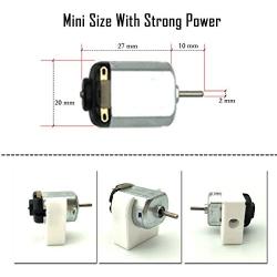 EUDAX 18 Set DC Motors Kit,Mini Electric 1.5-3V 24000RPM Hobby Motor with AA Battery Holder for STEM DIY Toy