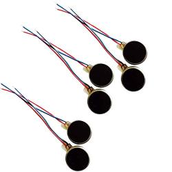 tatoko DC 3V 12000RPM Two Wired 10mm x 3mm Coin Cell Phone Vibration Motor for Cell Phone Electronic Device Repair Single Board Computers Project Classroom Project Bristle Bots Cable 6pcs