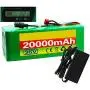 Jieoto E-Bike Lithium Battery 36V 20AH Battery Pack Customizable Lithium Battery Pack for 750W 500W 350W 250W 200W Motors with Voltage Display+ BMS+ Charger